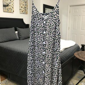 NWOT Shein Button-Up Blue Flower Mini Dress